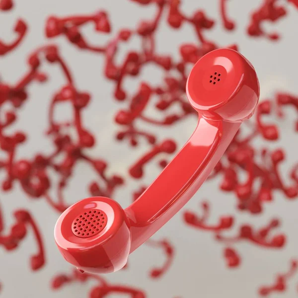 Ücretsiz Retro kırmızı telefon ahizesi yüzen