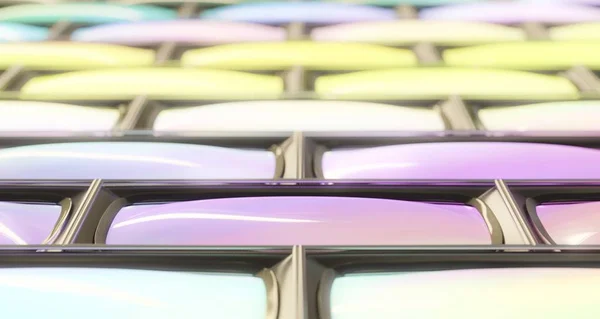 Sıkı paketlenmiş kılavuz parlak bitişik soyut desen gösteren monitör