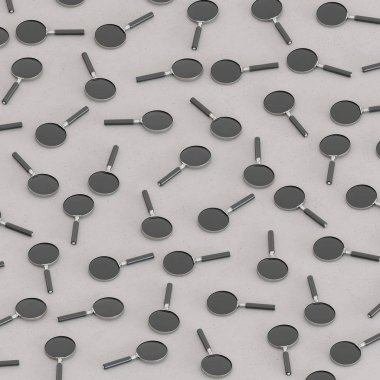 İzometrik Büyüteç camı basit bir beton yüzey üzerinde sıkı bir kılavuzda