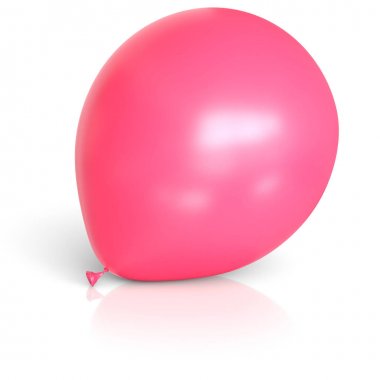 İşaretsiz ışık arka plan yansıması ile izole kırmızı balon