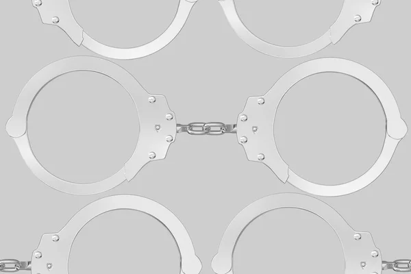 Безшовне облицювання Тло хромованих наручників — стокове фото