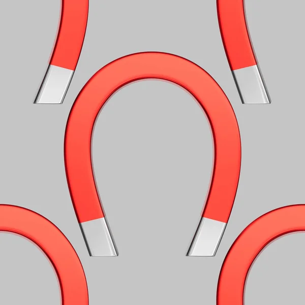 Бесшовная плитка фона из красных магнитов — стоковое фото