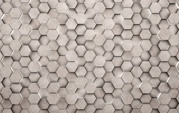 Aluminio Hexagonal futurista mosaico sin fisuras textura — Foto de