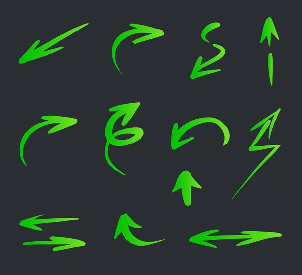 el çizimi okların vektör kümesi