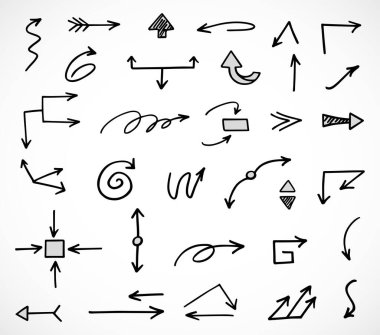 el çizimi okların vektör kümesi