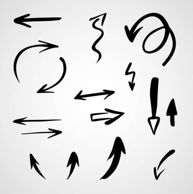 el çizimi okların vektör kümesi