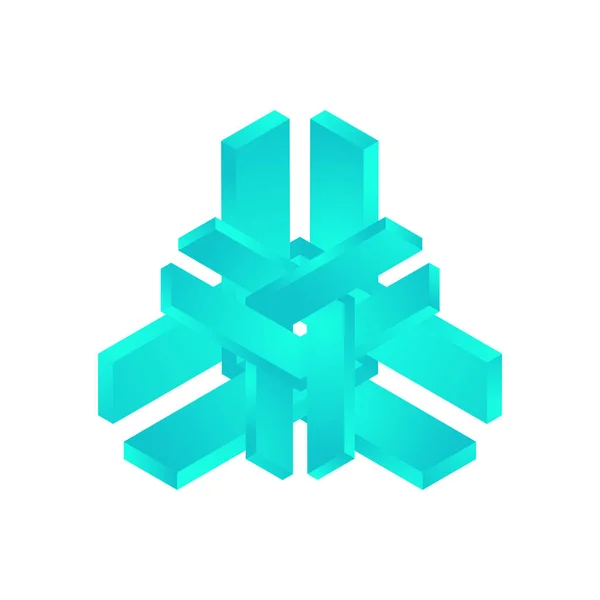 Vector Logo Icono Copo Nieve — Vector de stock