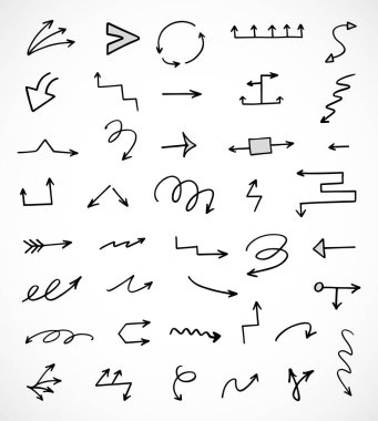 el çizimi okların vektör kümesi