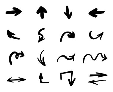 el çizimi okların vektör kümesi