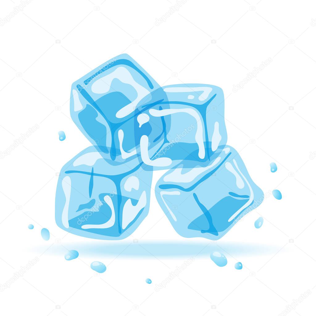 Ice cubes, vector illustration