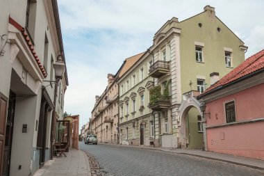 Vilnius, Litvanya 23 Temmuz 2017: Eski şehir Vilnius, görünüm