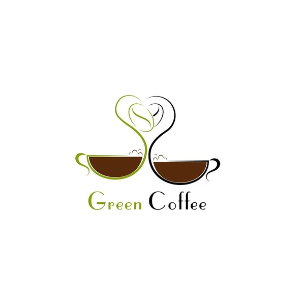 Векторный шаблон логотипа кофе . — стоковый вектор