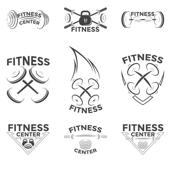 Emblemas de fitness, diseño del logotipo — Vector de stock
