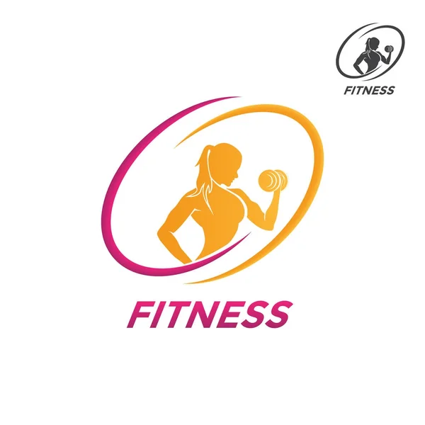 Emblemas de fitness, diseño del logotipo — Vector de stock