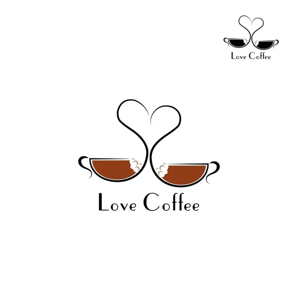 Векторный шаблон логотипа кофе . — стоковый вектор