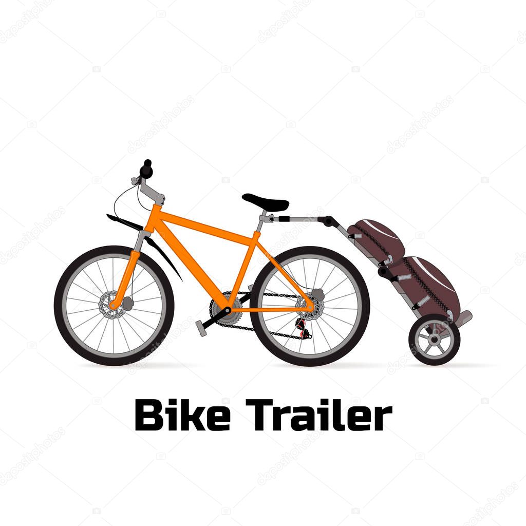 Logo bike trailer isolated on white background