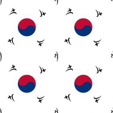 Dikişsiz desen taekwondo