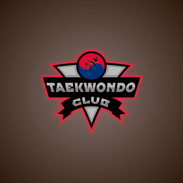 Ilustración vector logo taekwondo — Vector de stock