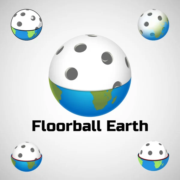Logo terre boule de plancher pour l'équipe et la tasse — Image vectorielle