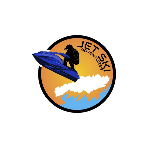 Logo jet ski, scooter — 스톡 벡터