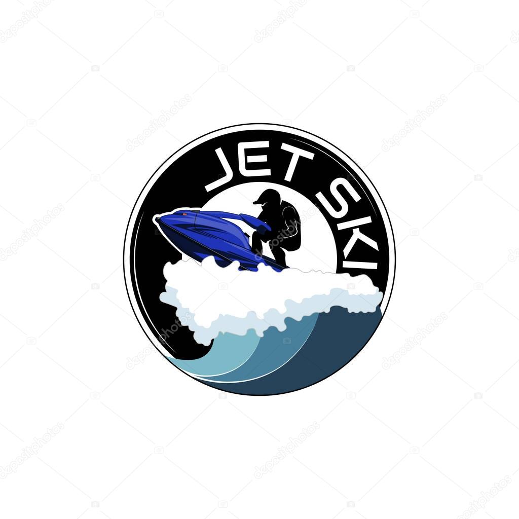 Logo jet ski, scooter on a white background
