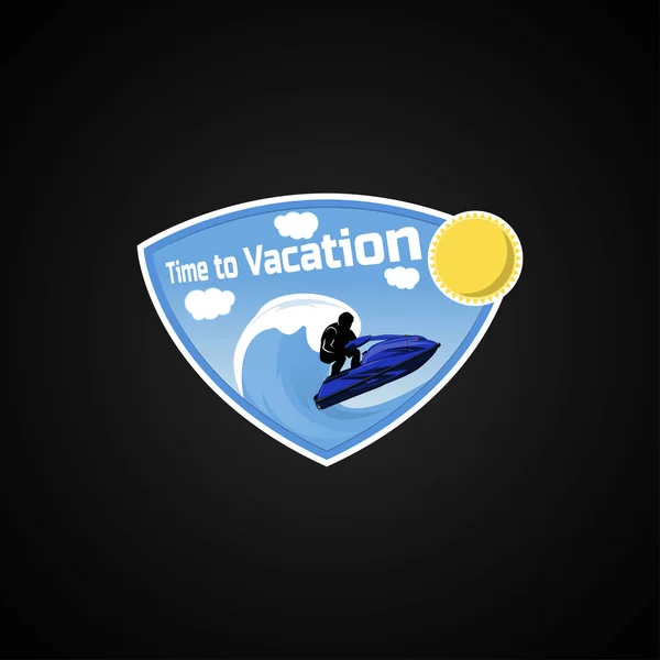 Logo jet ski, scooter — Stok Vektör