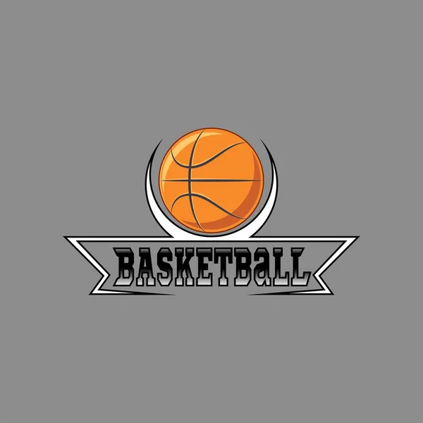 Basketball-Logo für die Mannschaft und den Pokal — Stockvektor