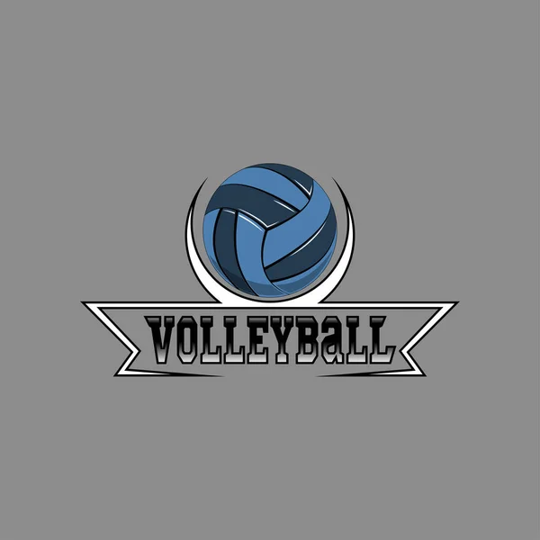 Logotipo de voleibol para el equipo y la copa — Vector de stock