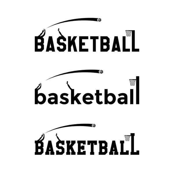 Logo de basket pour l'équipe et la coupe — Image vectorielle