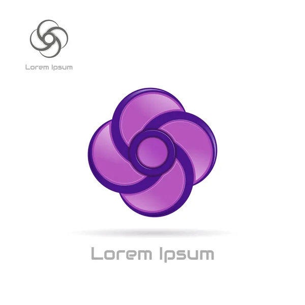 Logo violet swirl element — Stockvector