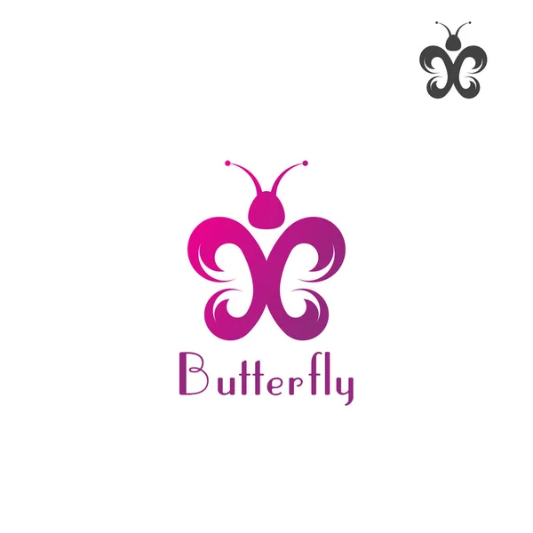 Butterfly logotyp mall på en vit bakgrund — Stock vektor