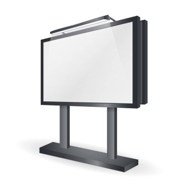 Mockup için reklam boş büyük billboard.