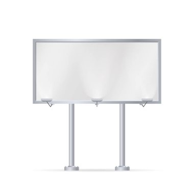 Mockup için reklam boş büyük billboard.