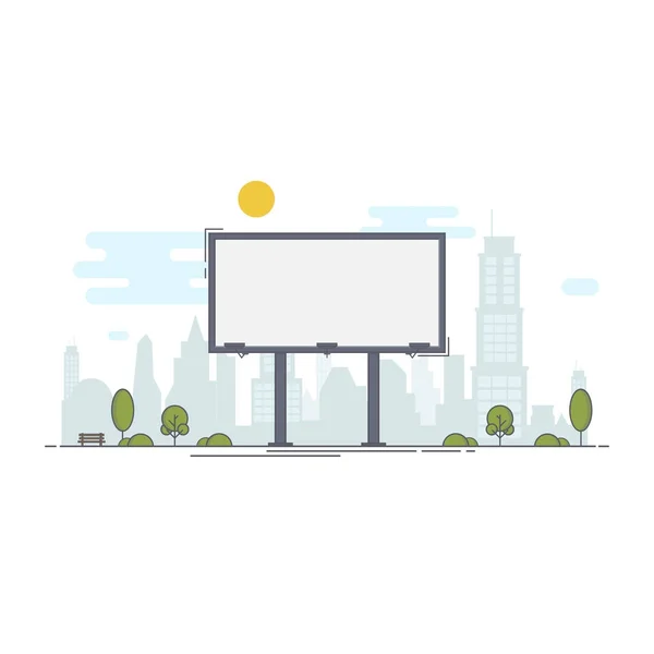 Büyük boş şehir billboard reklam ve daha sonra şehir için.