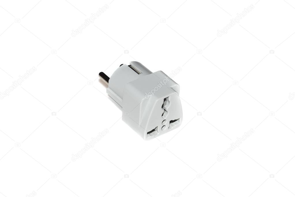 Close up universal travel adapter converter plug
