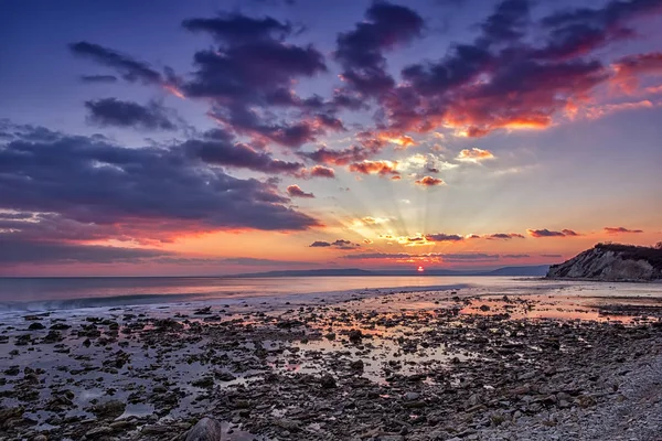 Amazing sea zachód słońca — Zdjęcie stockowe