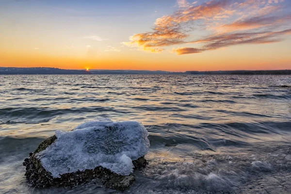 Краса зими захід сонця — стокове фото