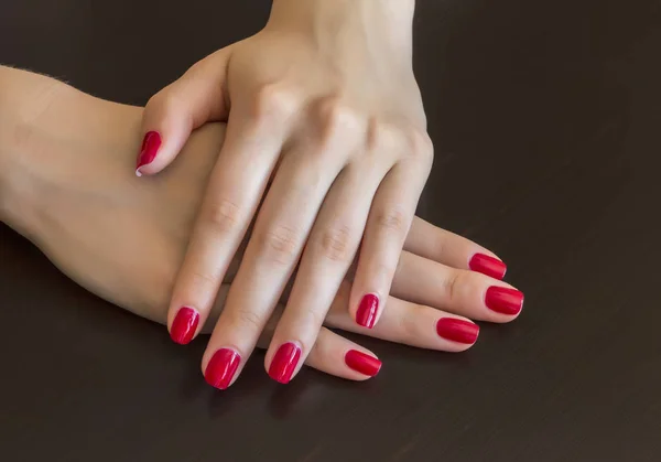 Red nail polish. — Stock Photo, Image