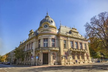 Ruse, Bulgaristan - 21 Ekim 2017: Eski Şehir Kütüphanesi 