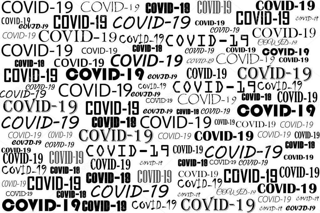 COVID-19 on white background. Coronavirus disease named COVID-19