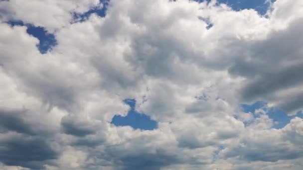 Timelapse Avec Beaux Nuages Duveteux — Video