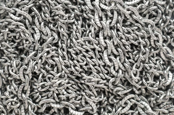 Biały metal łańcuchy tło — Zdjęcie stockowe
