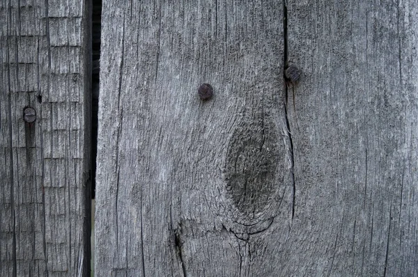 Vecchio legno con texture chiodi arrugginiti — Foto Stock
