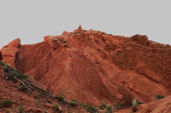 Arcilla, arcilla, arcilla roja, paisaje, naturaleza, paisaje de fantasía, cuento de hadas — Foto de Stock