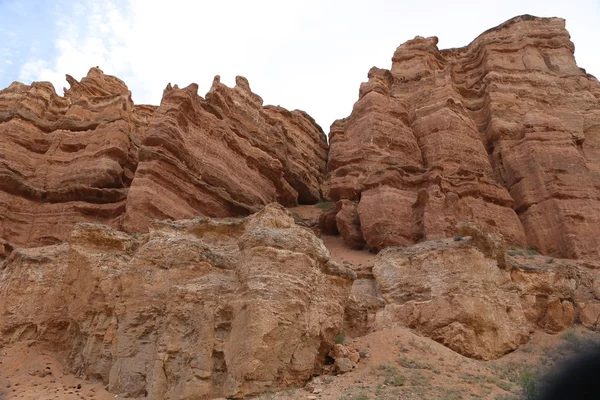 Глина, каньон, природа, причудливый, Шаранский каньон, глиняный каньон, Казахстан — стоковое фото
