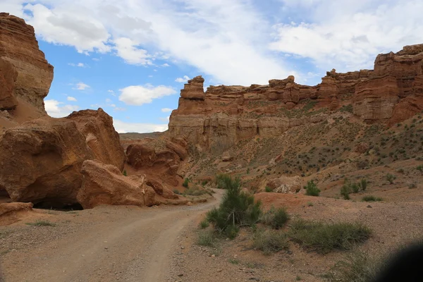 Clay, canyon, nature, whimsical, Sharansky canyon, clay canyon, Kazakhstan — Stock Photo, Image