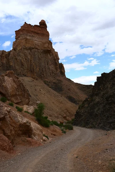 Agyag, kanyon, természet, szeszélyes, Sharansky canyon, agyag canyon, Kazahsztán — Stock Fotó