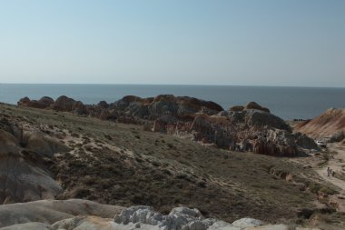 Doğa, manzara, kil, renkli kil, kil dağ, dağlar, yerler, Shekelmes