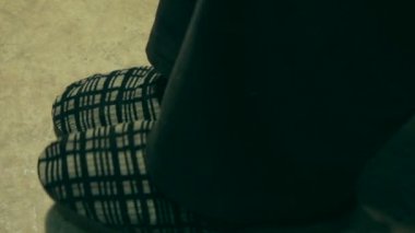 Eski slipers yaşlı bir adam