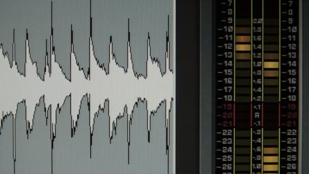 Technologia dźwięku audio waveform — Wideo stockowe